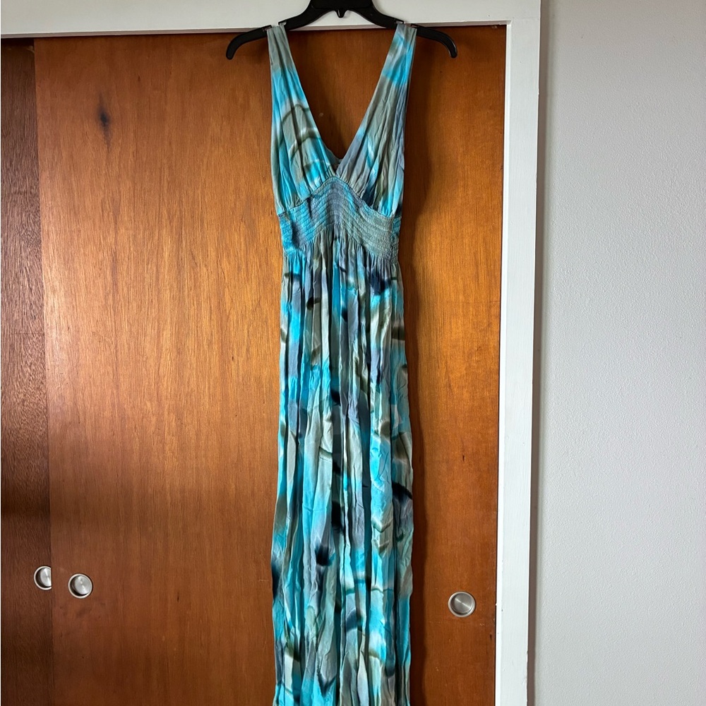 Khush Blue and Green Maxi Dress